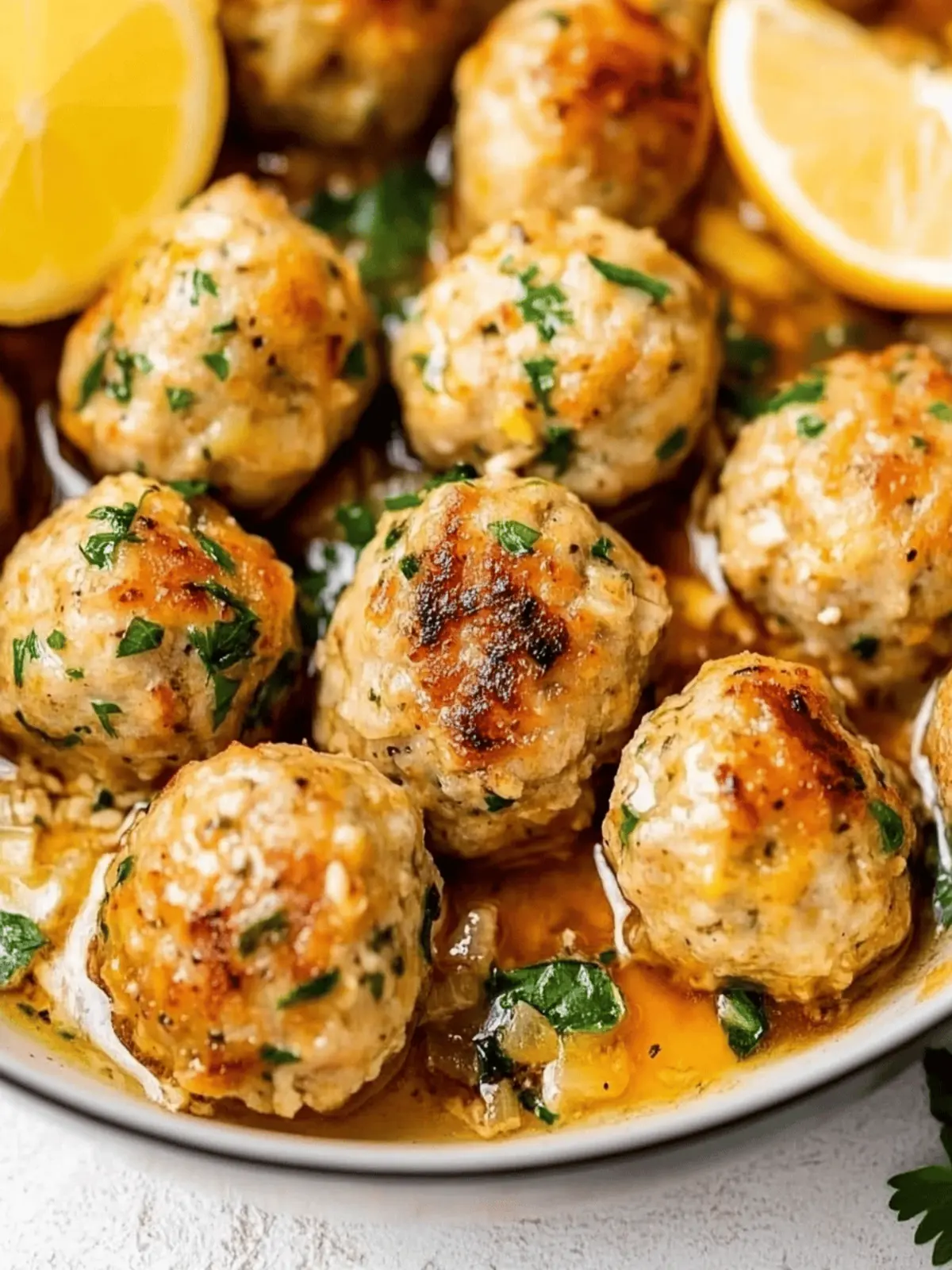 Delicious Chicken Romano Meatballs in Zesty Lemon Sauce 5 Chicken Romano Meatballs