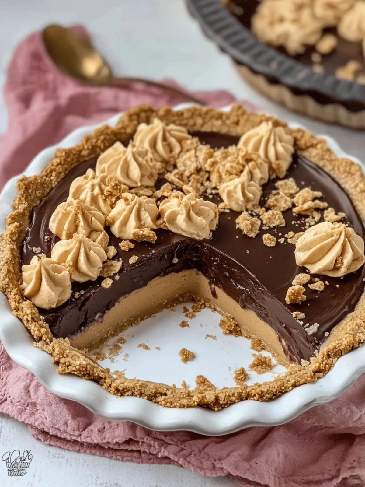 Decadent No Bake Chocolate Peanut Butter Pie with Graham Cracker Crust 5 No Bake Chocolate Peanut Butter Pie with Graham Cracker Crust