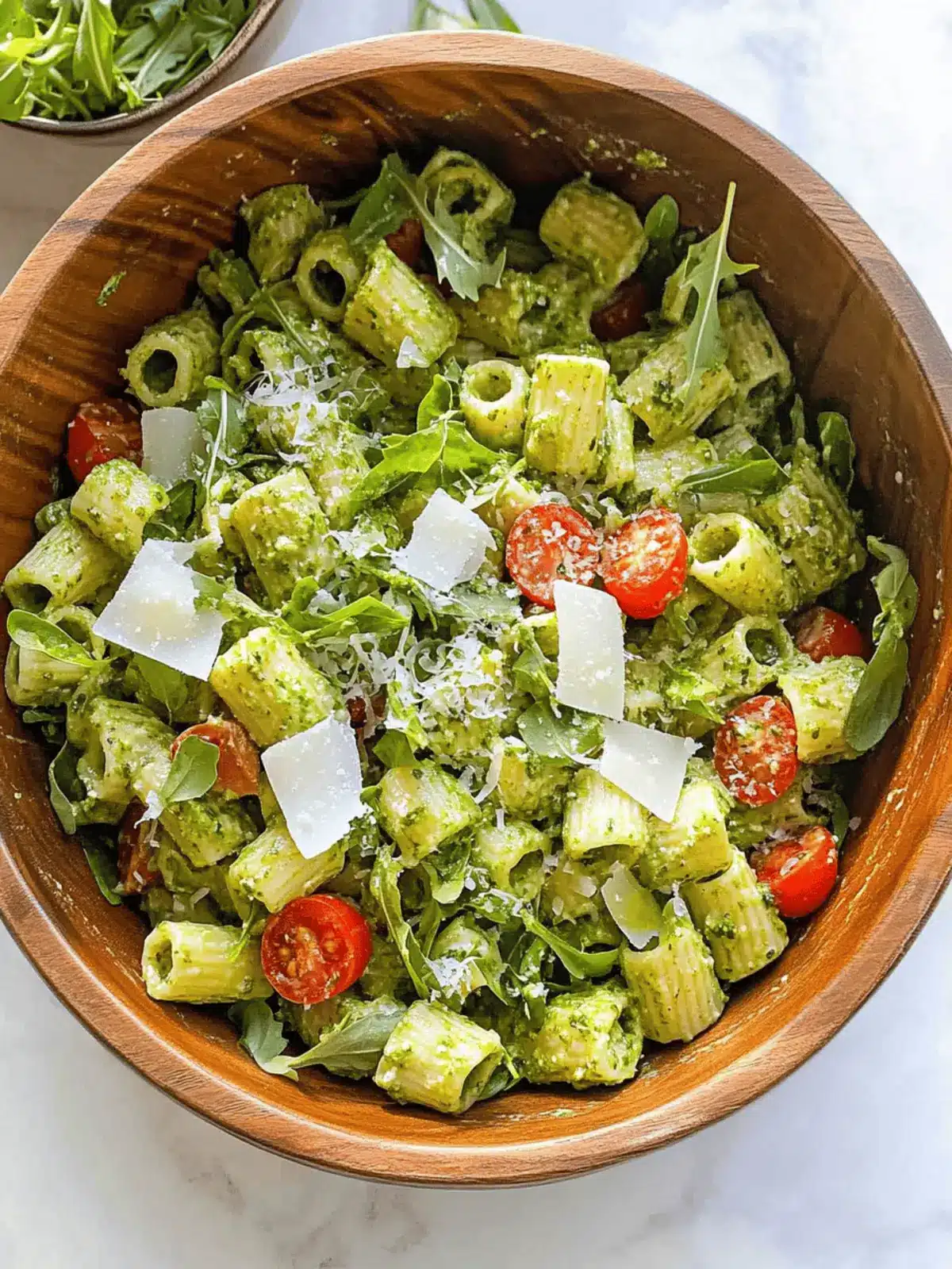 Pesto Rigatoni Pasta Salad with Parmesan – Your Easy Weeknight Winner 4 Pesto Rigatoni Pasta Salad with Parmesan