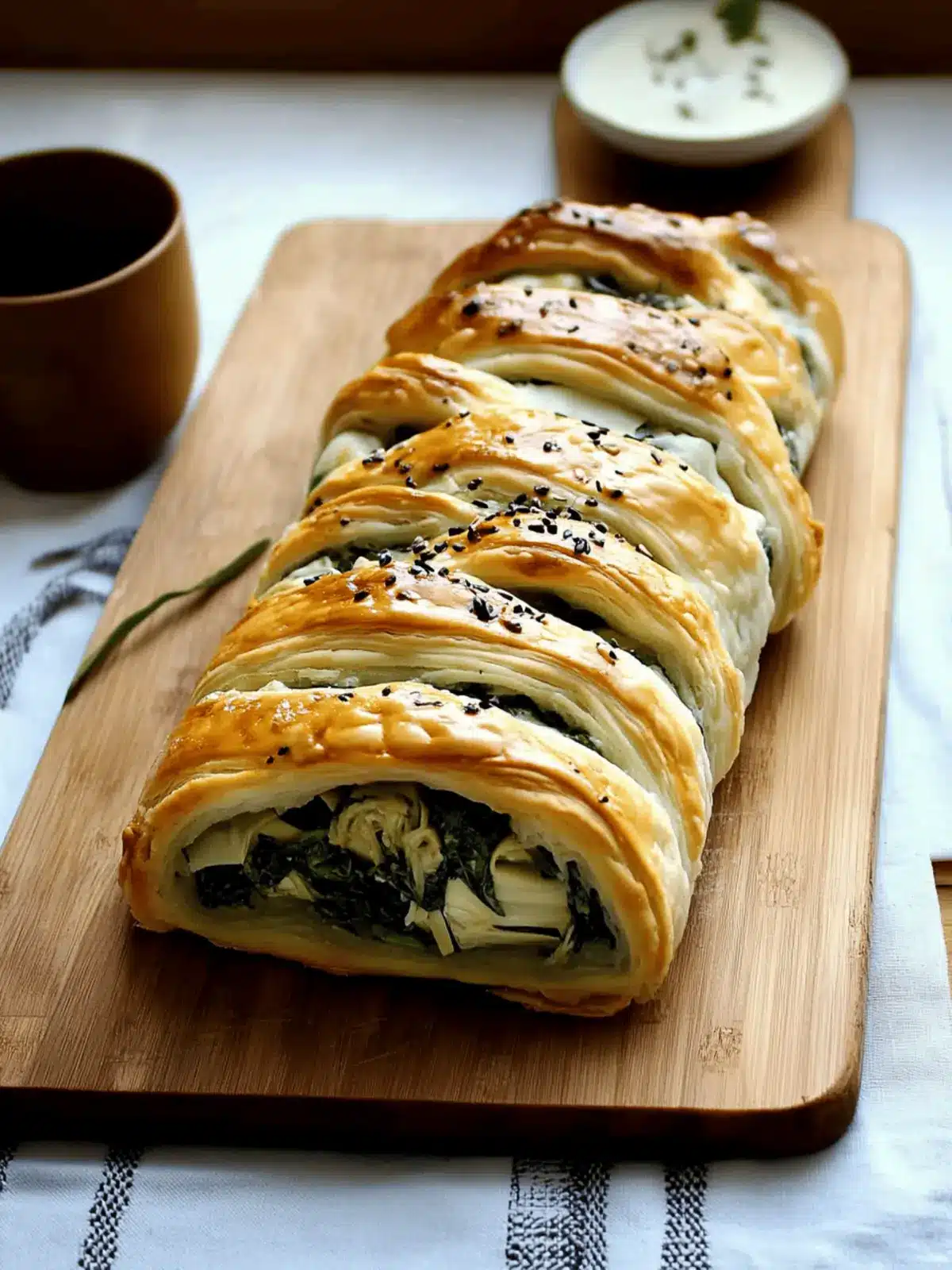 Spinach & Artichoke Puff Pastry Braid for Festive Gatherings 3 Spinach & Artichoke Puff Pastry Braid