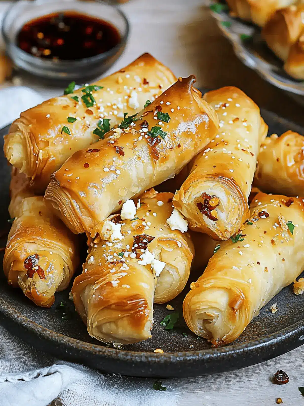 Irresistible Flaky Chili Honey Feta Rolls Appetizer Recipe 5 Flaky Chili Honey Feta Rolls Appetizer