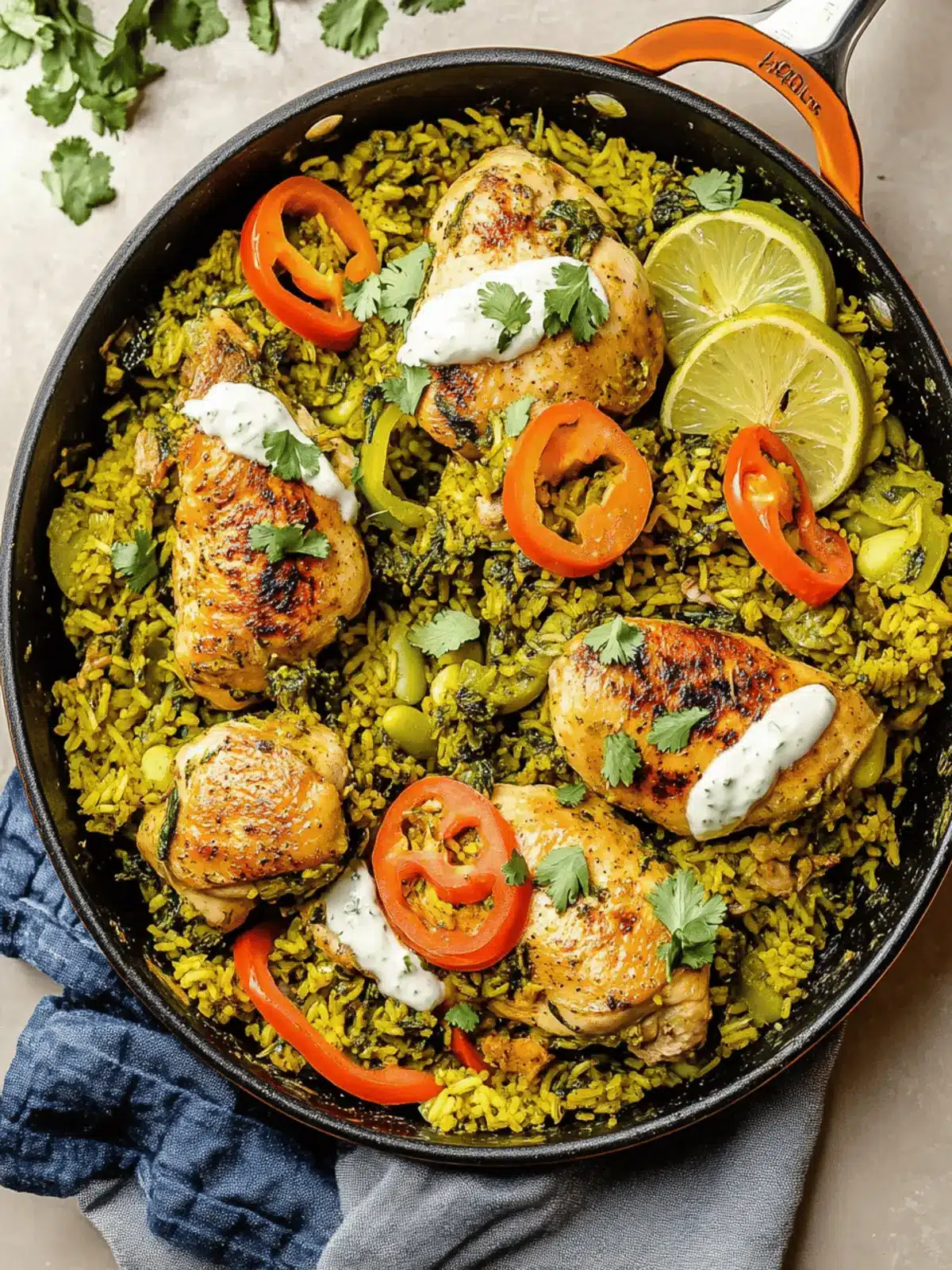 One Pan Green Chicken and Rice That'll Spice Up Dinner 4 One Pan Green Chicken and Rice (Arroz con Pollo Verde)