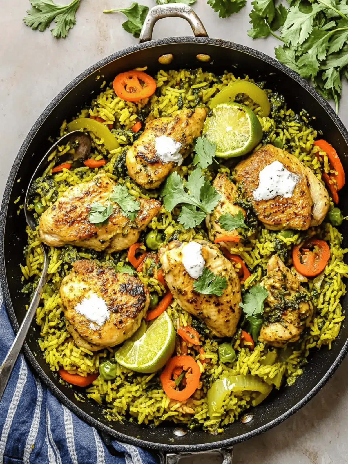 One Pan Green Chicken and Rice That'll Spice Up Dinner 2 One Pan Green Chicken and Rice (Arroz con Pollo Verde)