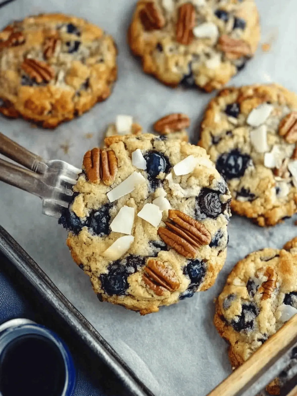 Blueberry Coconut Pecan Cookies that Melt in Your Mouth 5 Blueberry Coconut Pecan Cookies