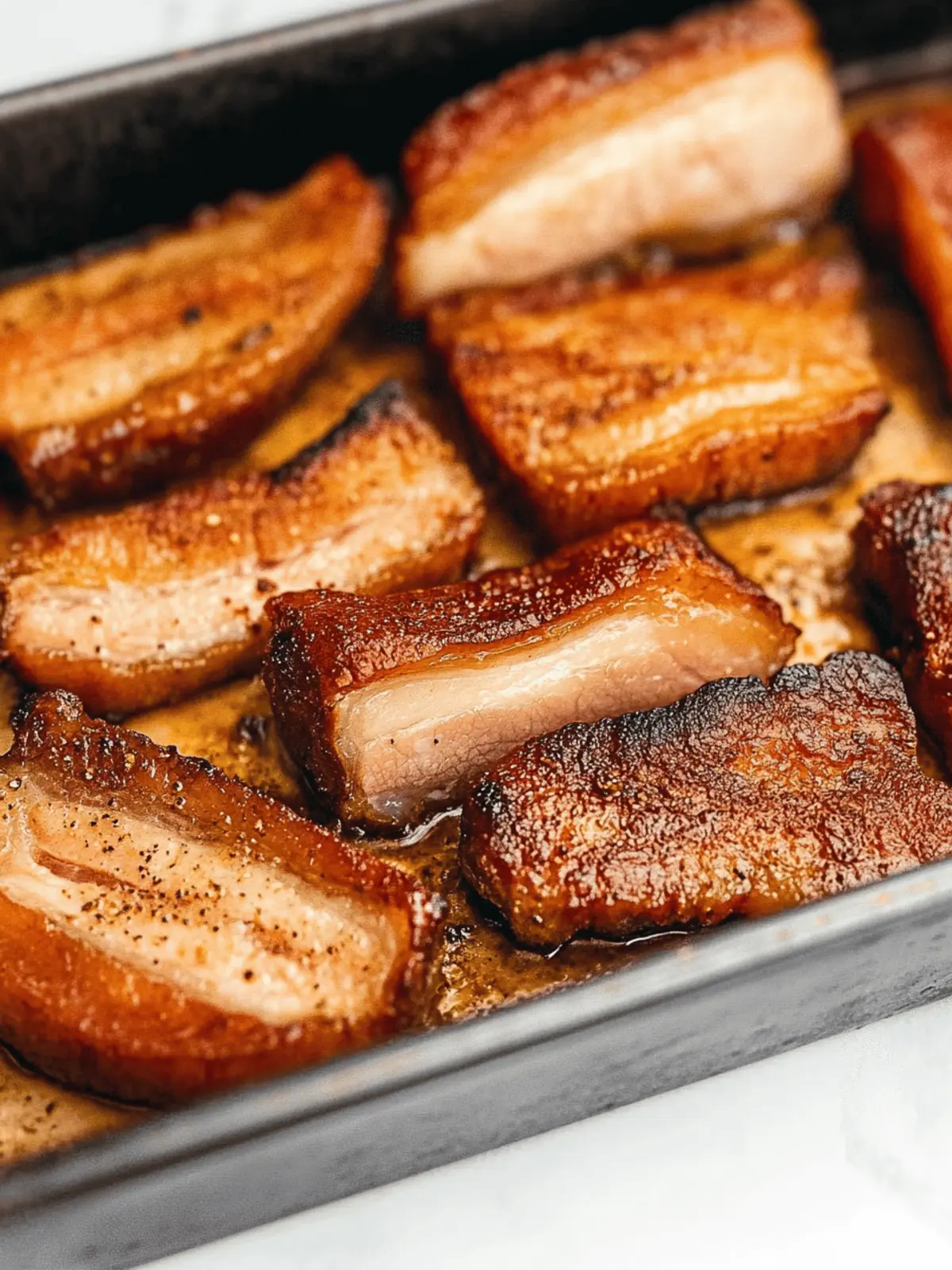 Crispy Oven Baked Pork Belly Slices for a Flavorful Delight 2 Oven Baked Pork Belly Slices