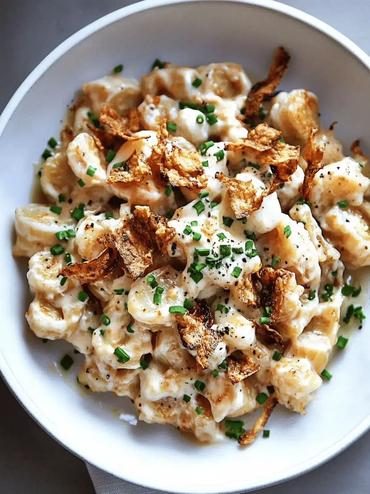 Savory Brown Butter Miso & Roasted Garlic Radiatori Bliss 4 Brown Butter Miso & Roasted Garlic Radiatori with Crispy Shallots