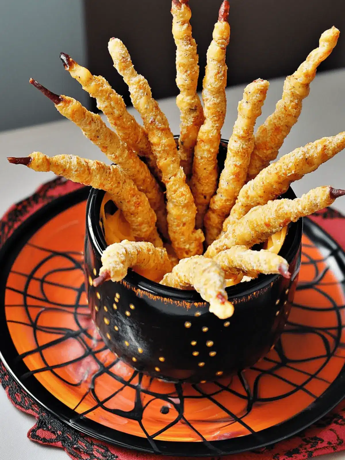 Cheddar Witches’ Fingers: Hocus Pocus Cheese Straws! 4 Cheddar Witches’ Fingers (Spooky Cheese Straws)