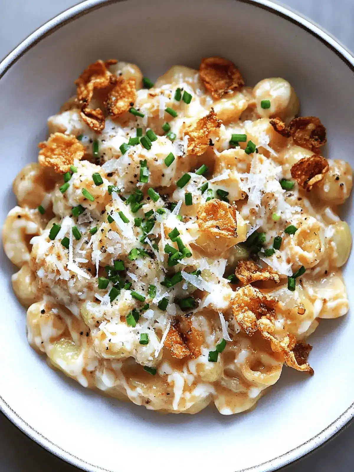 Savory Brown Butter Miso & Roasted Garlic Radiatori Bliss 3 Brown Butter Miso & Roasted Garlic Radiatori with Crispy Shallots