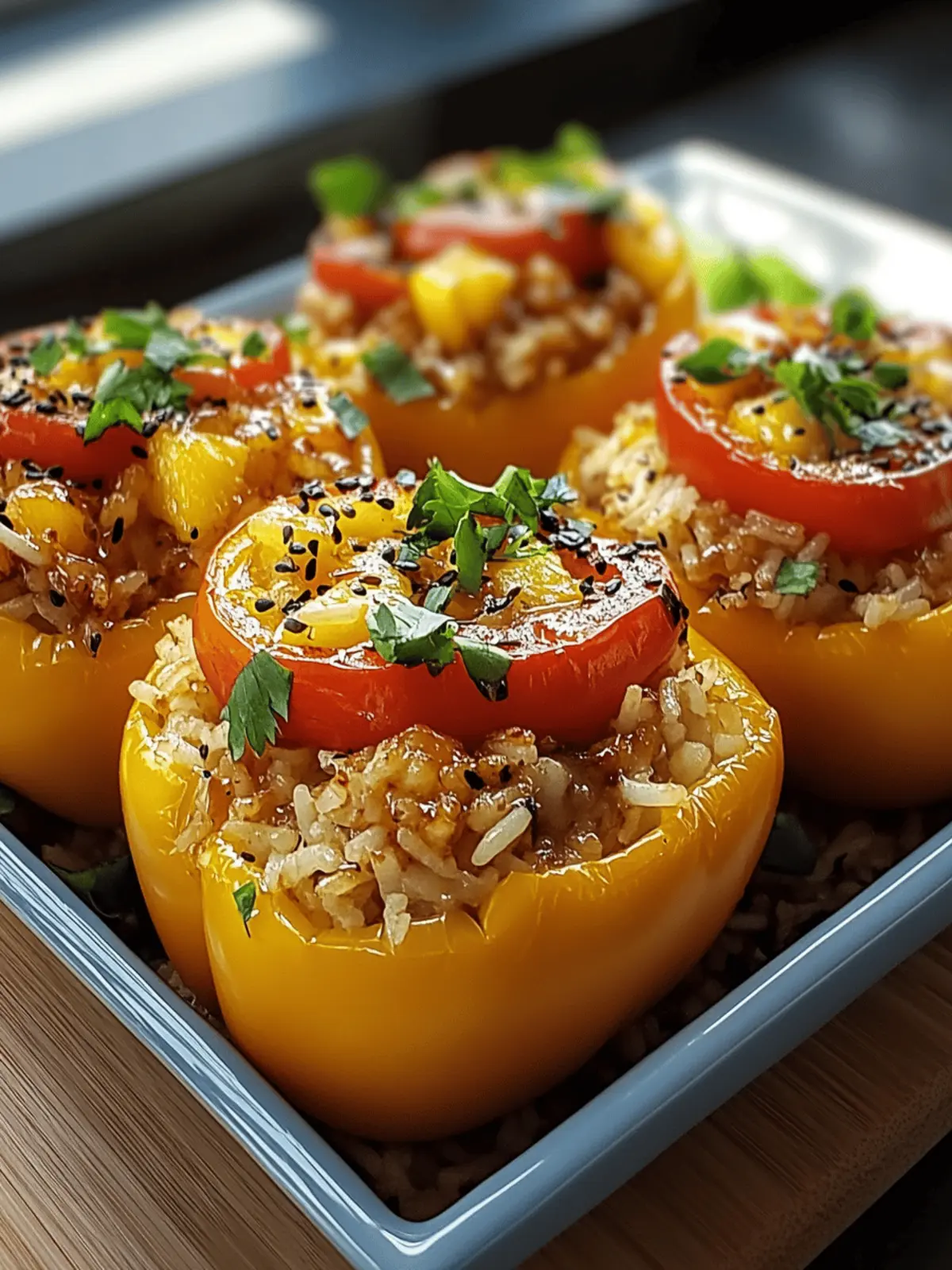 Teriyaki Pineapple Chicken & Rice Stuffed Peppers Made Easy 3 Teriyaki Pineapple Chicken & Rice Stuffed Peppers Delight
