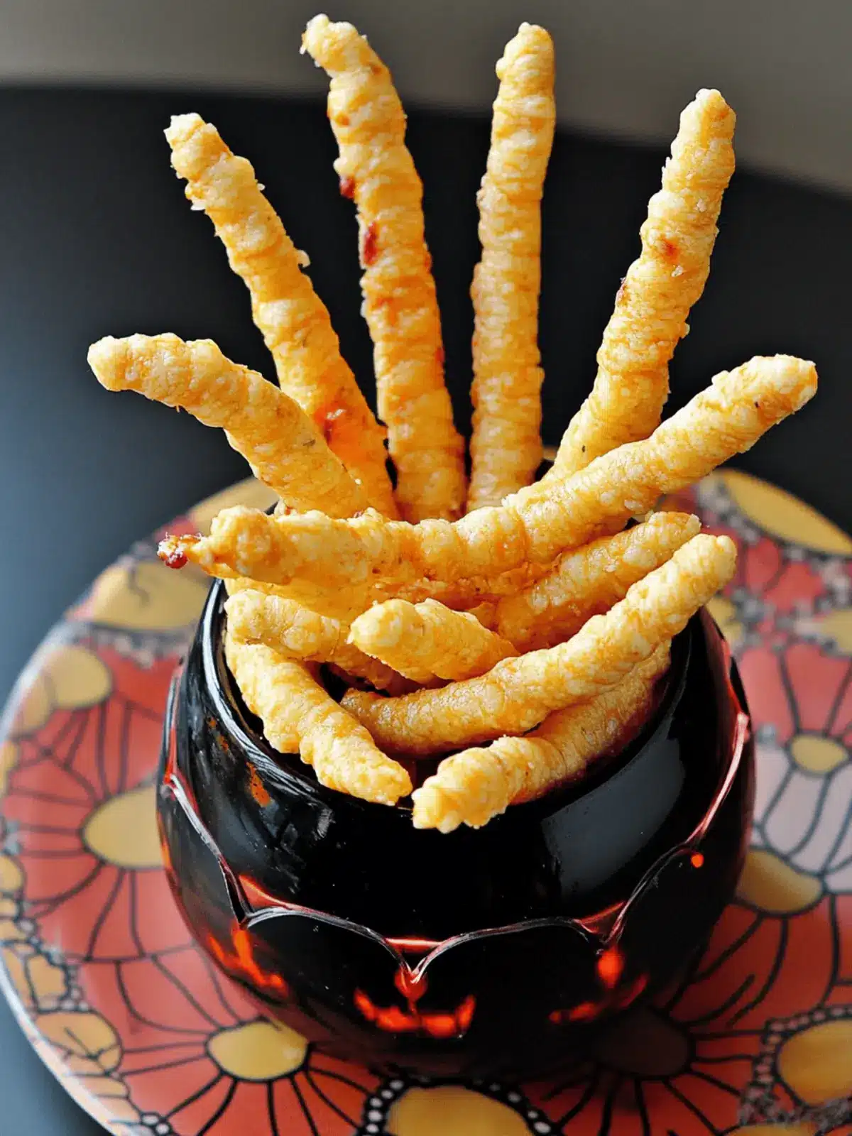 Cheddar Witches’ Fingers: Hocus Pocus Cheese Straws! 2 Cheddar Witches’ Fingers (Spooky Cheese Straws)