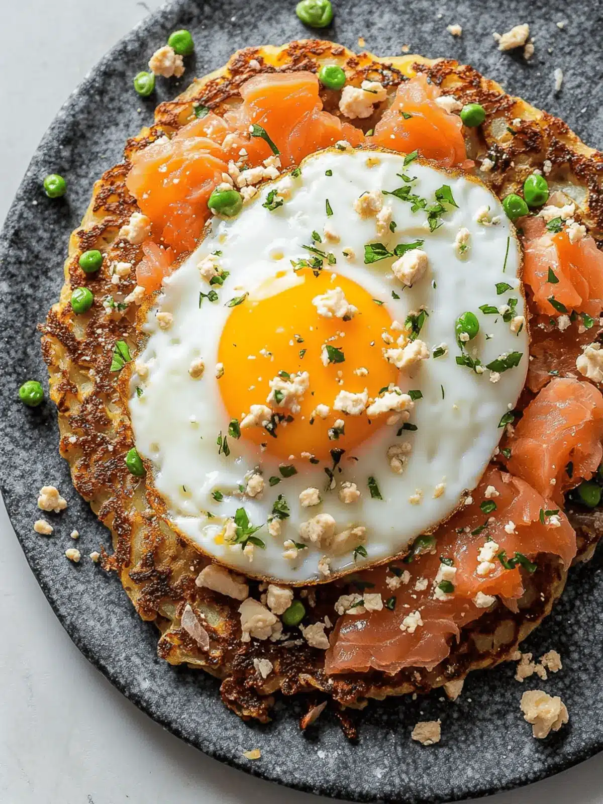 Crispy Potato Pancakes with Smoked Salmon and Poached Egg Bliss 5 Crispy Potato Pancakes with Smoked Salmon and a Poached Egg