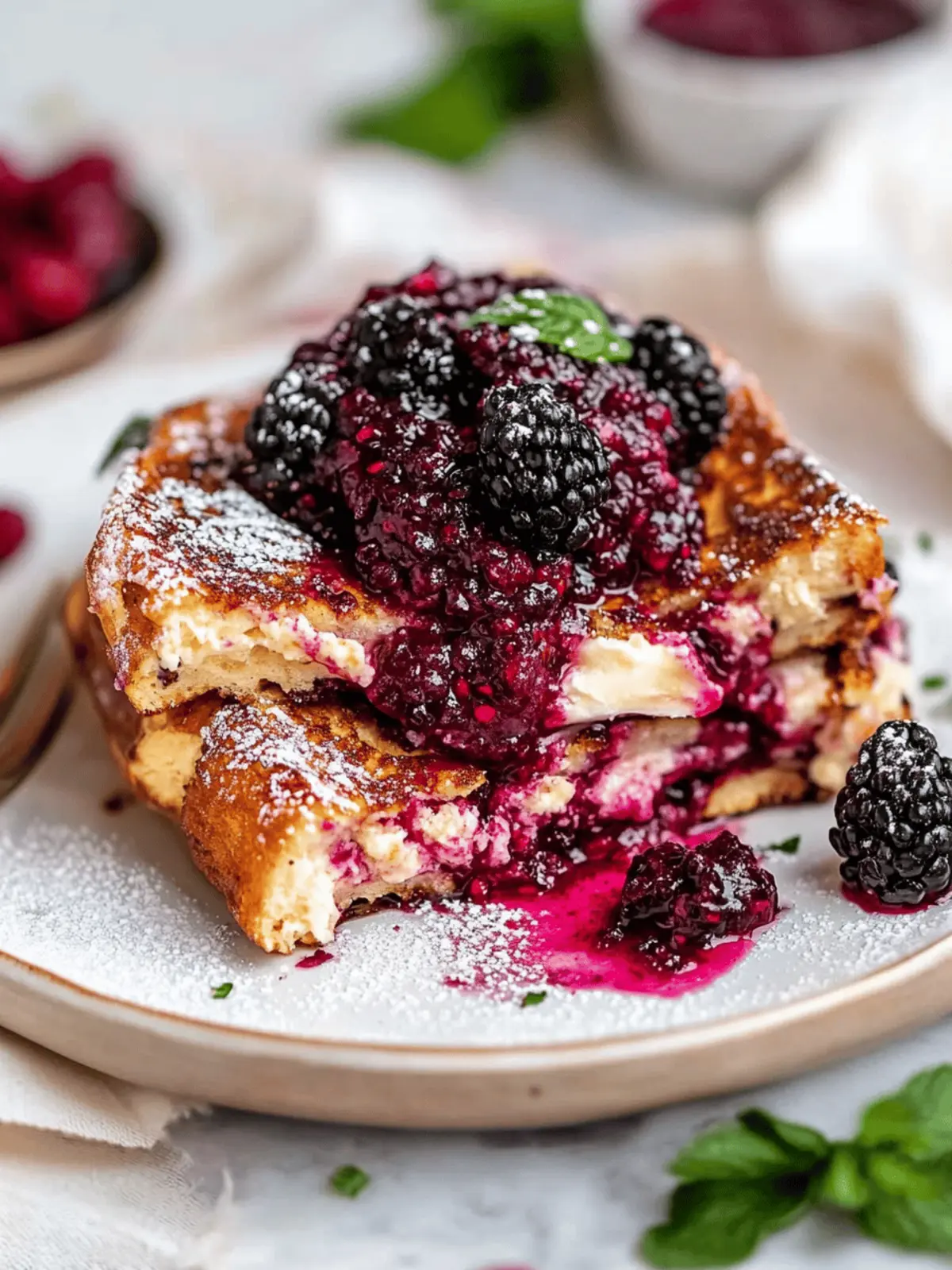 Cream Cheese Stuffed Blackberry Compote French Toast Bliss 4 Cream Cheese Stuffed Blackberry Compote French Toast