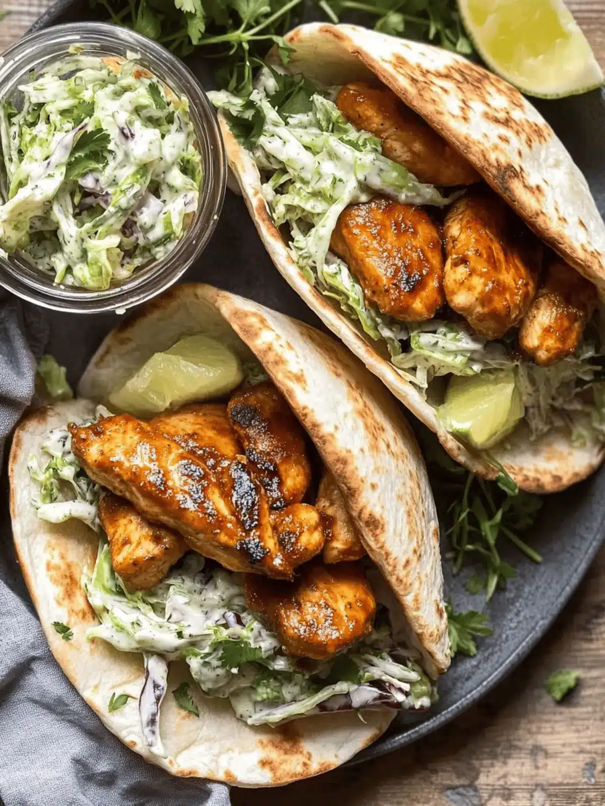 Sheet Pan Chicken Pitas with Herby Ranch Slaw for Summer Fun 5 Sheet Pan Chicken Pitas with Herby Ranch Slaw