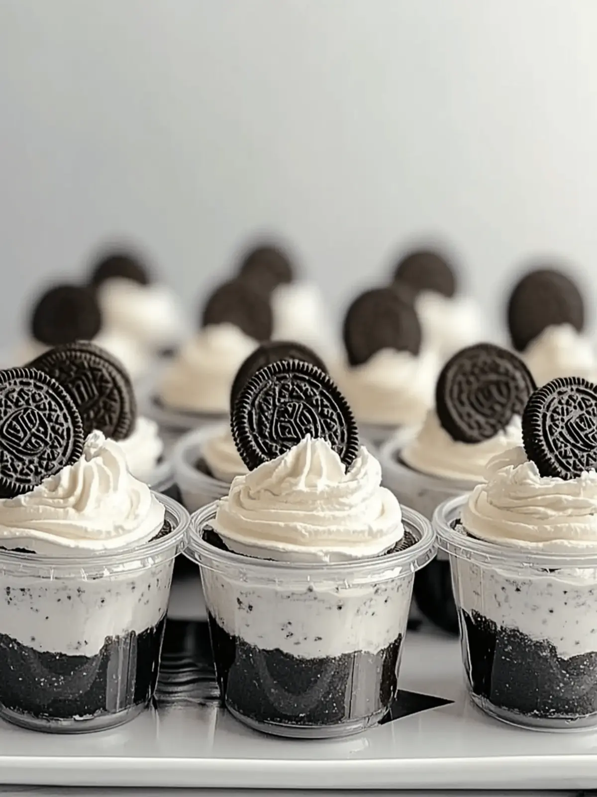 Mini Oreo Dessert Cups with Whipped Cream Cheese Filling Delight 5 Mini Oreo Dessert Cups with Whipped Cream Cheese Filling