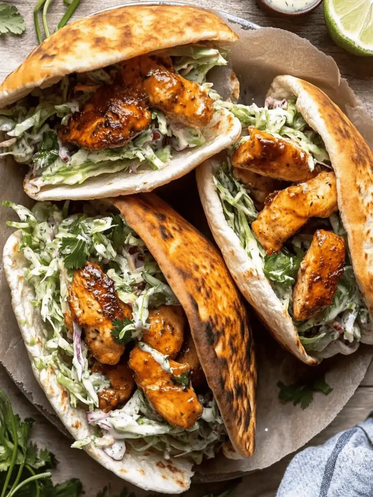 Sheet Pan Chicken Pitas with Herby Ranch Slaw for Summer Fun 2 Sheet Pan Chicken Pitas with Herby Ranch Slaw