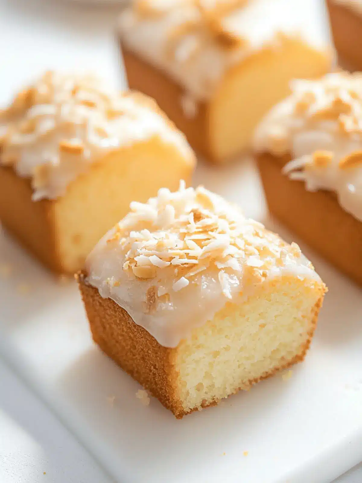 Zesty Mini Lemon Coconut Loaf Cakes for Spring Bliss 2 Mini Lemon Coconut Loaf Cakes