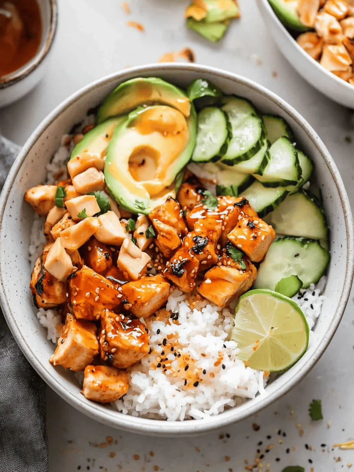 Spicy Sweet Hot Honey Chicken Bowls for Quick Dinners 3 Hot Honey Chicken Bowls