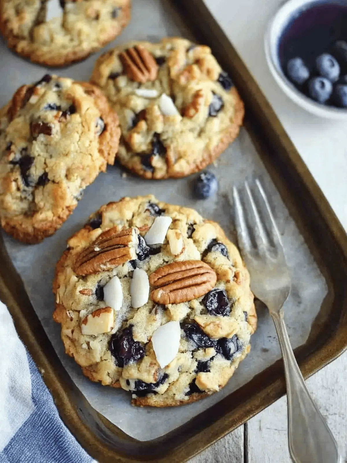 Blueberry Coconut Pecan Cookies that Melt in Your Mouth 3 Blueberry Coconut Pecan Cookies