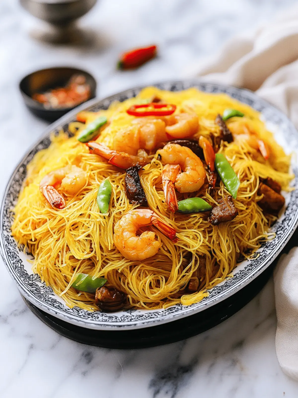 Savor Singapore Noodles (Singapore Mei Fun) in 35 Minutes 2 Singapore Noodles (Singapore Mei Fun)