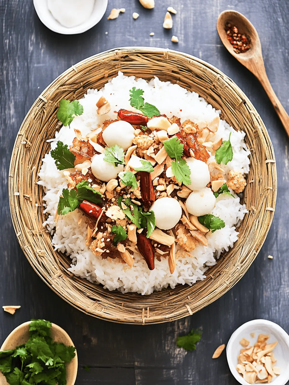 Savory Vietnamese Sticky Rice: Top It Your Way! 4 Vietnamese Sticky Rice