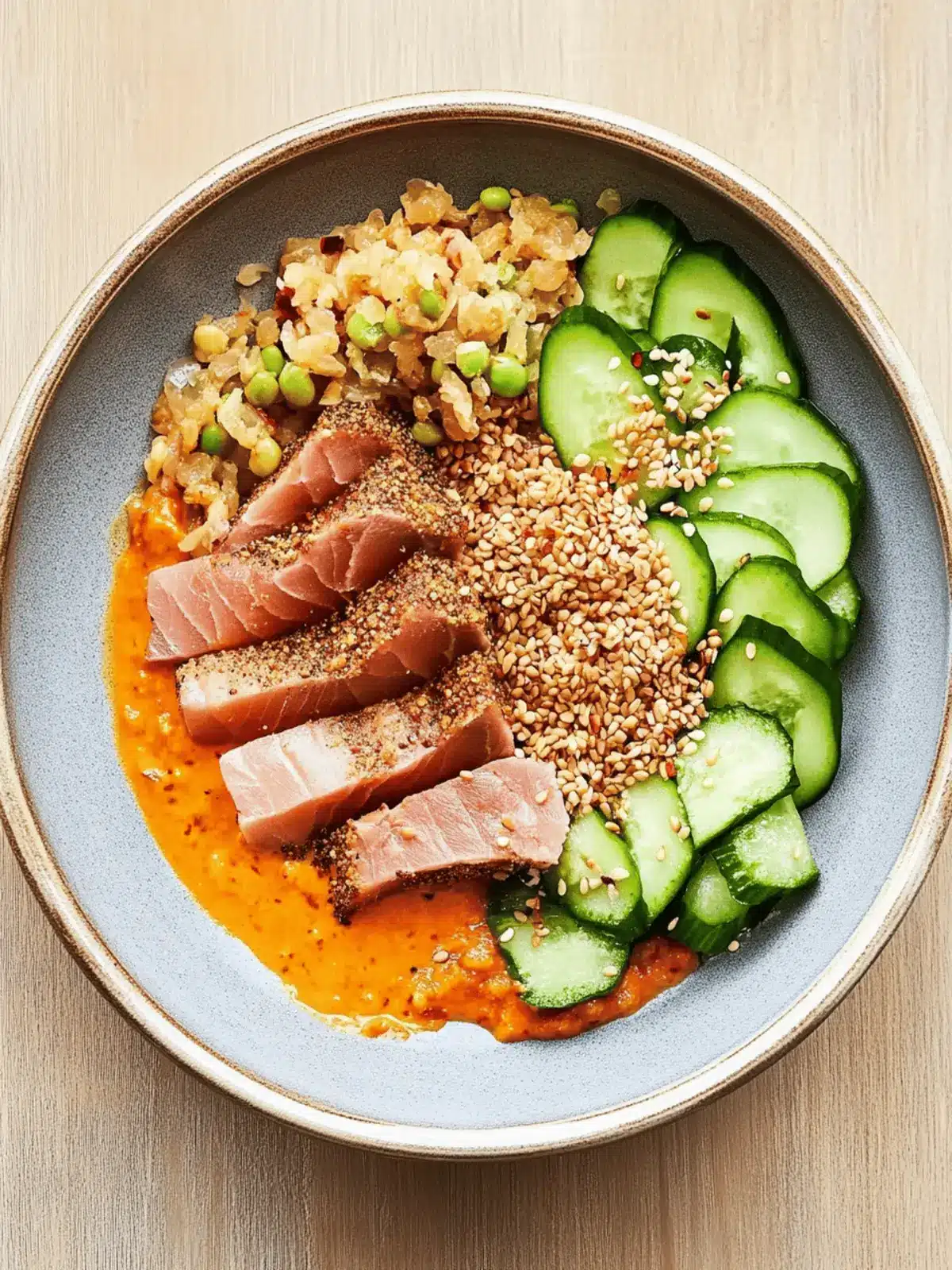 Seared Tuna Kimchi Bowl: A Delicious Twist on Comfort Food 4 Seared tuna kimchi bowl