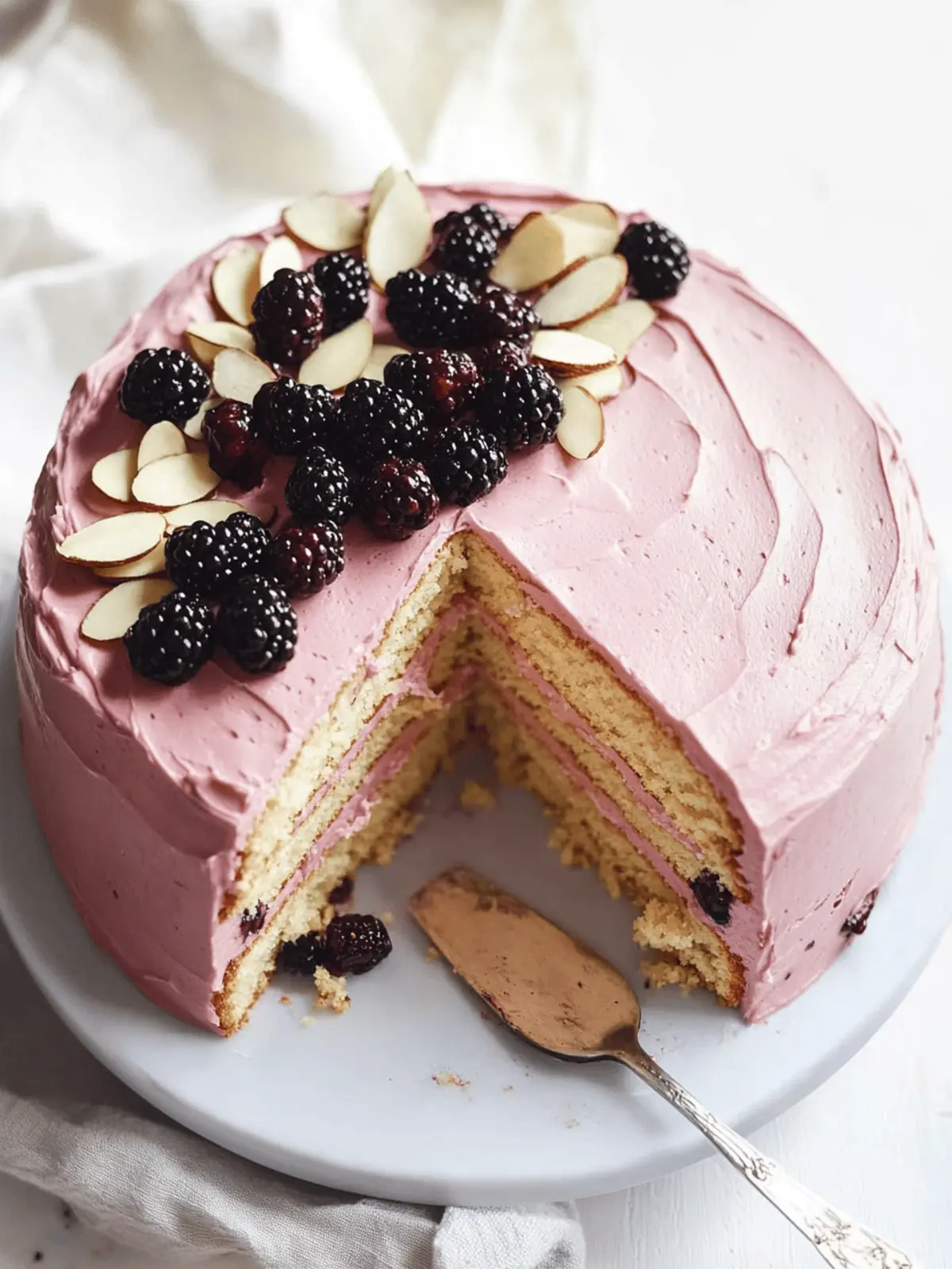 Indulge in Almond Layer Cake with Blackberry Buttercream Bliss 5 Almond Layer Cake with Blackberry Buttercream