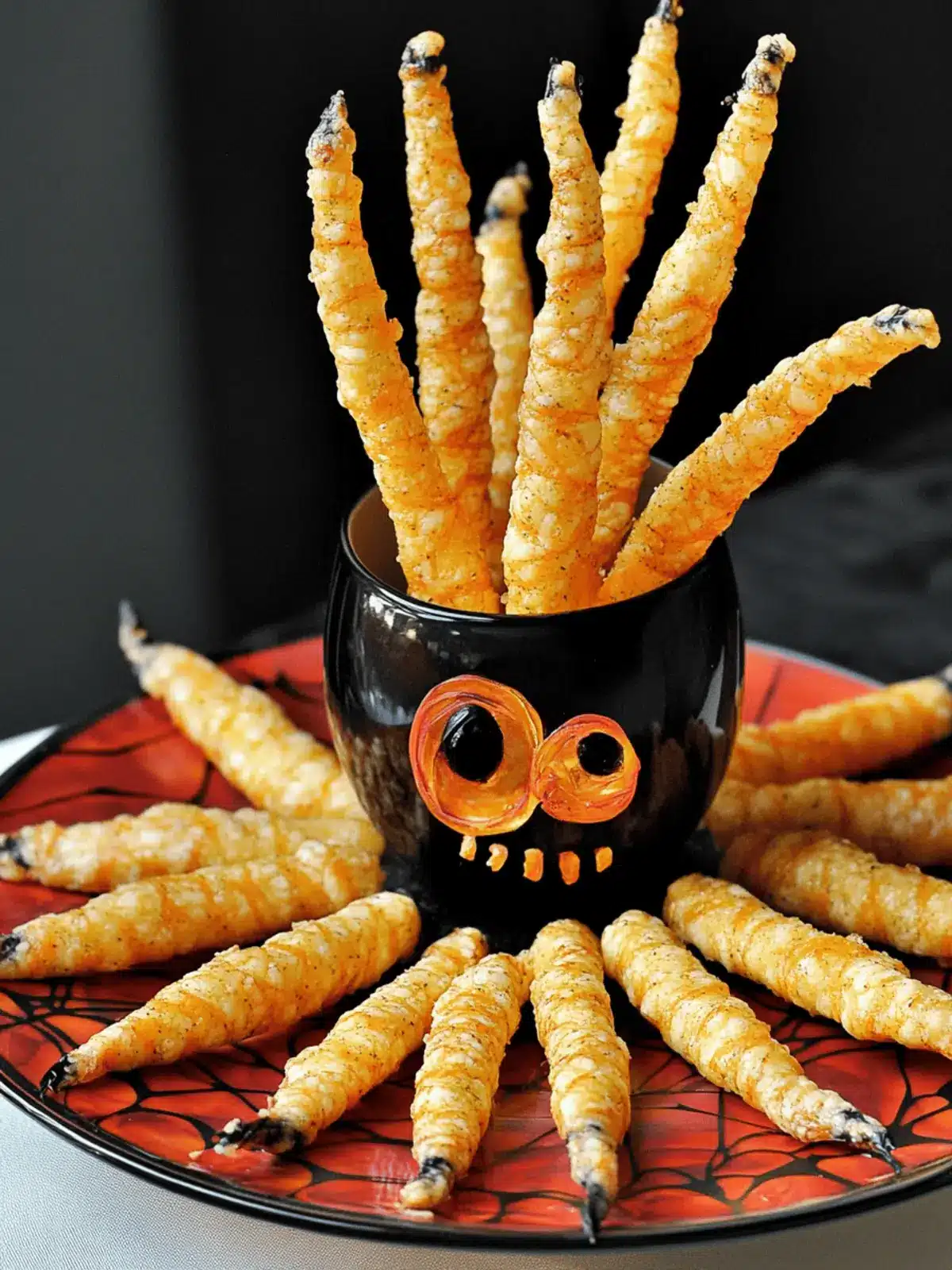 Cheddar Witches’ Fingers: Hocus Pocus Cheese Straws! 5 Cheddar Witches’ Fingers (Spooky Cheese Straws)