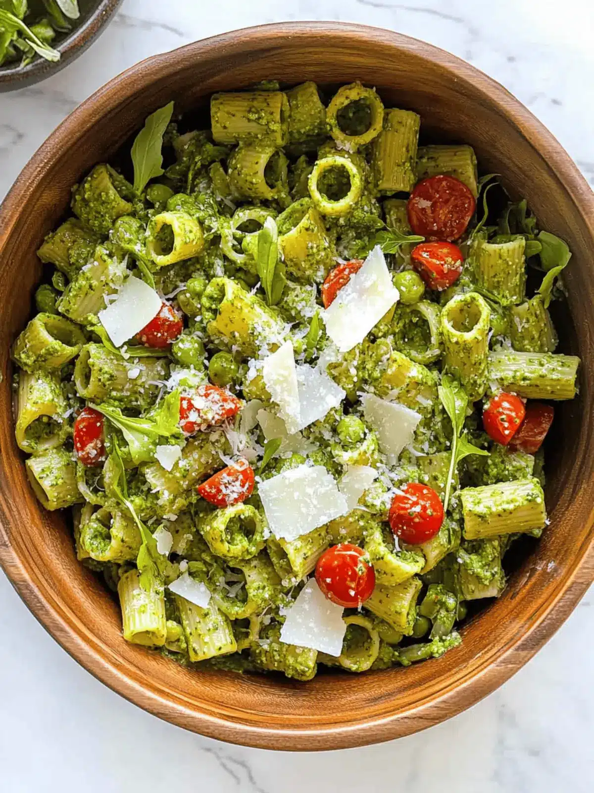 Pesto Rigatoni Pasta Salad with Parmesan – Your Easy Weeknight Winner 2 Pesto Rigatoni Pasta Salad with Parmesan