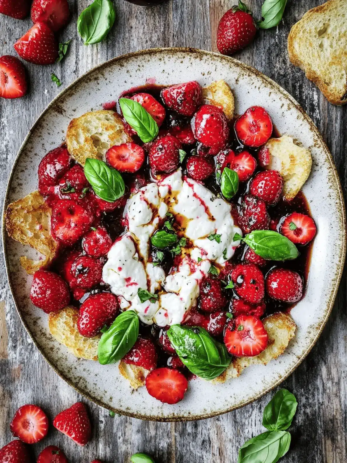 Burrata with Balsamic Strawberries & Basil for Summer Bliss 5 Burrata with Balsamic Strawberries & Basil