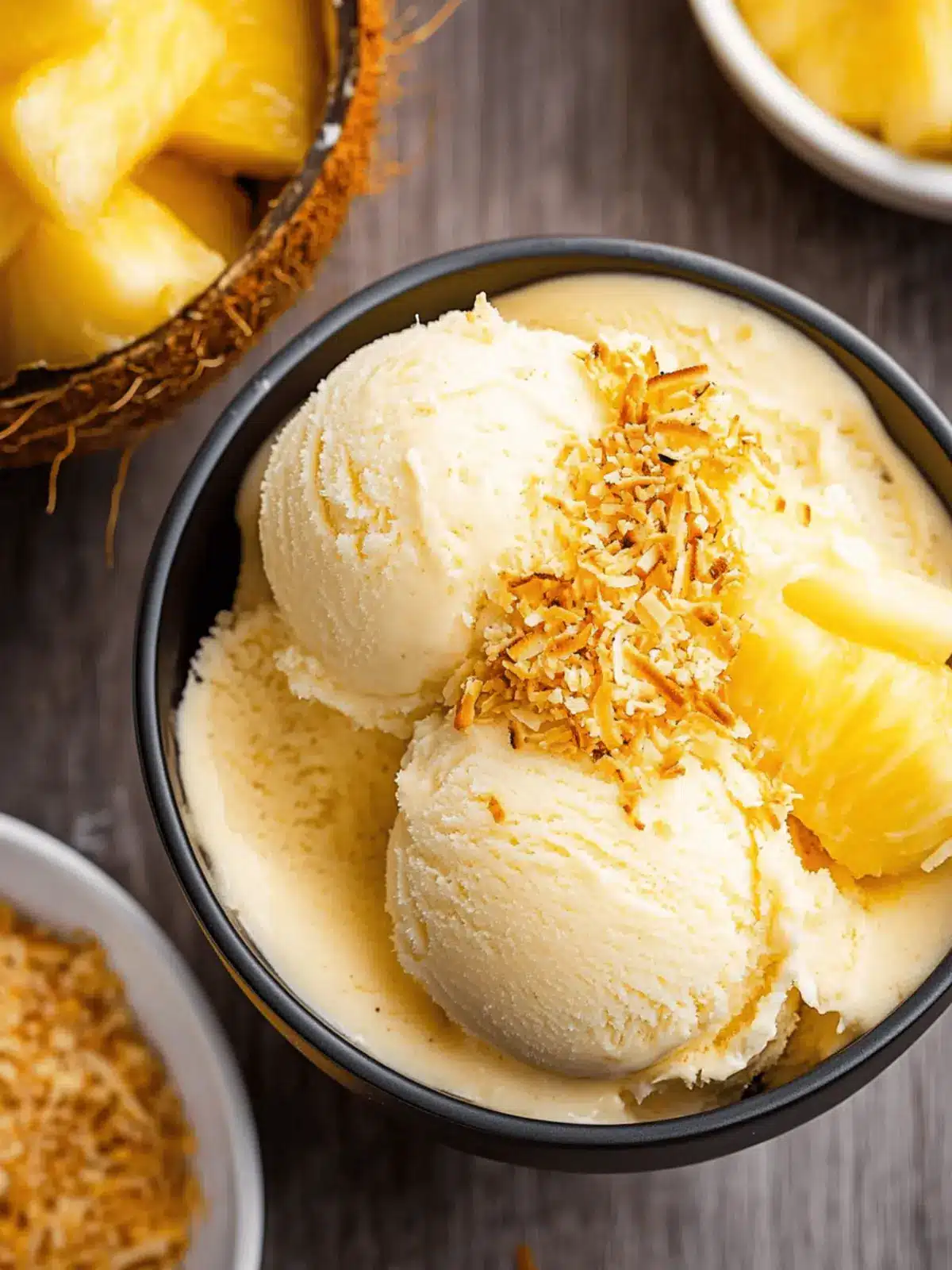 Pineapple Toasted Coconut Ice Cream: Your Tropical Escape 5 Pineapple Toasted Coconut Ice Cream