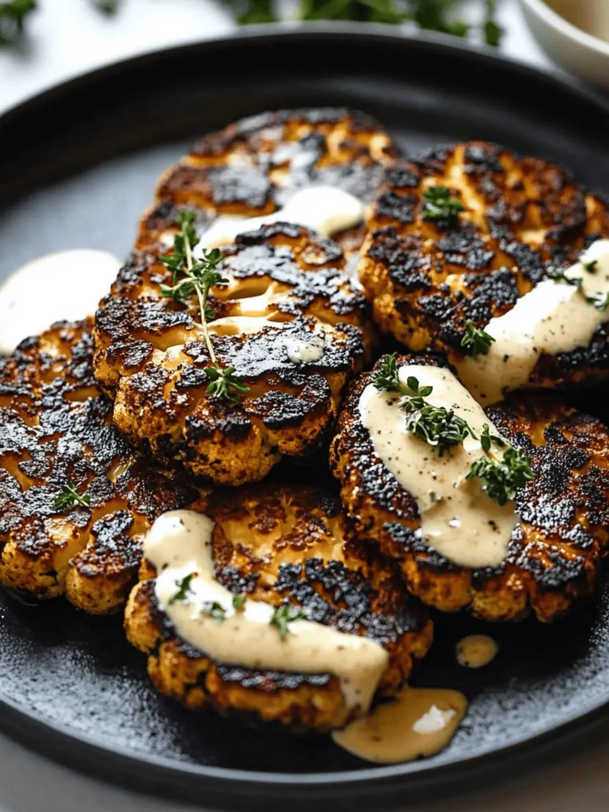 Smoky Cauliflower Steaks with Garlic Lemon Sauce You’ll Love 4 Smoky Cauliflower Steaks with Garlic Lemon Sauce