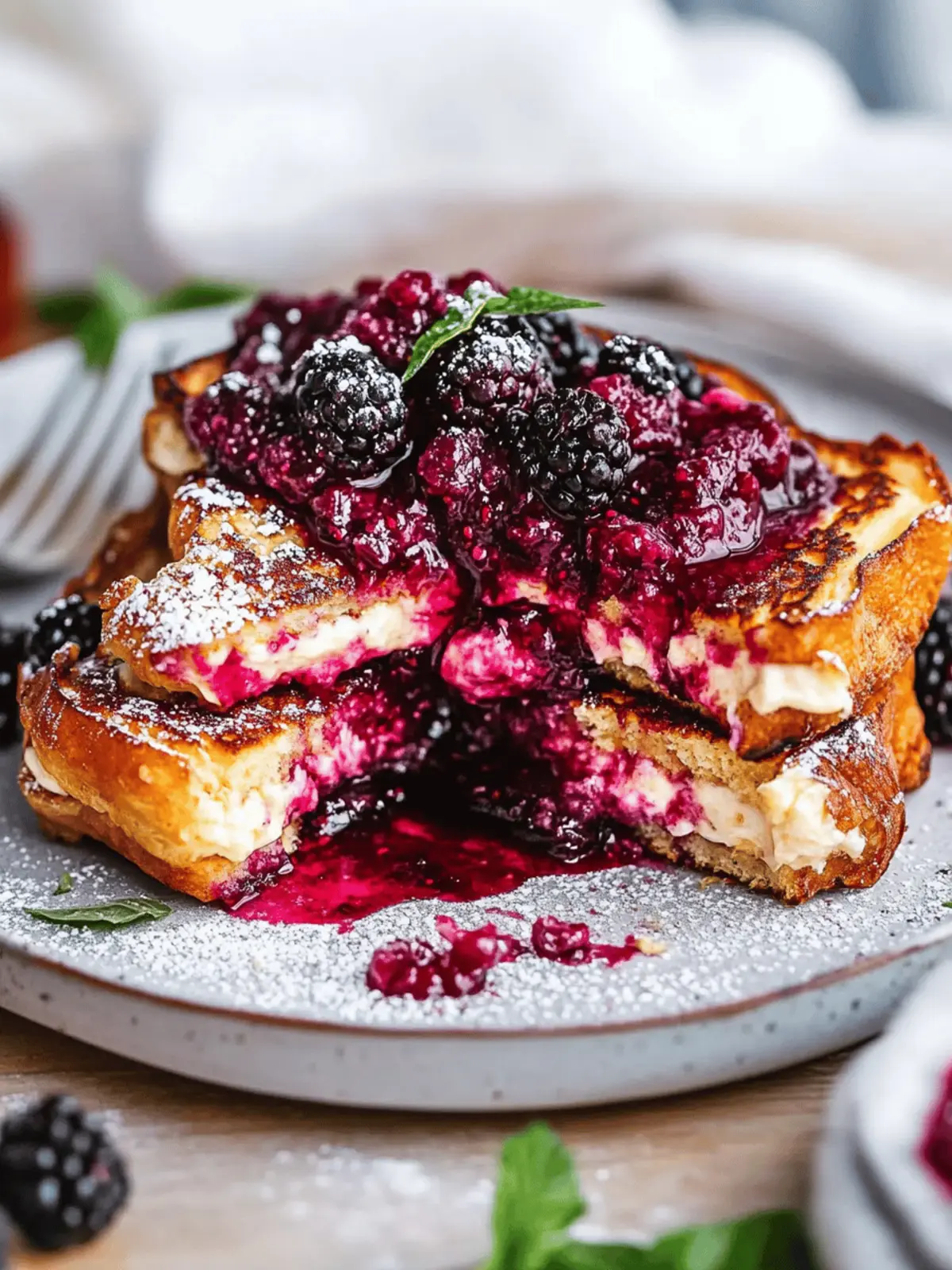 Cream Cheese Stuffed Blackberry Compote French Toast Bliss 5 Cream Cheese Stuffed Blackberry Compote French Toast