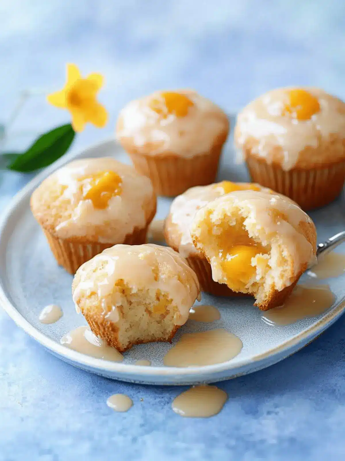 Mango Muffins with Passion Fruit Glaze for Refreshing Summer Vibes 2 Mango Muffins with Passion Fruit Glaze