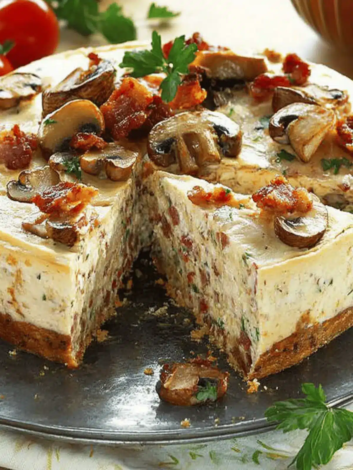 Mouthwatering Mushroom and Bacon Cheesecake Recipe You’ll Love 3 Mushroom and Bacon Cheesecake