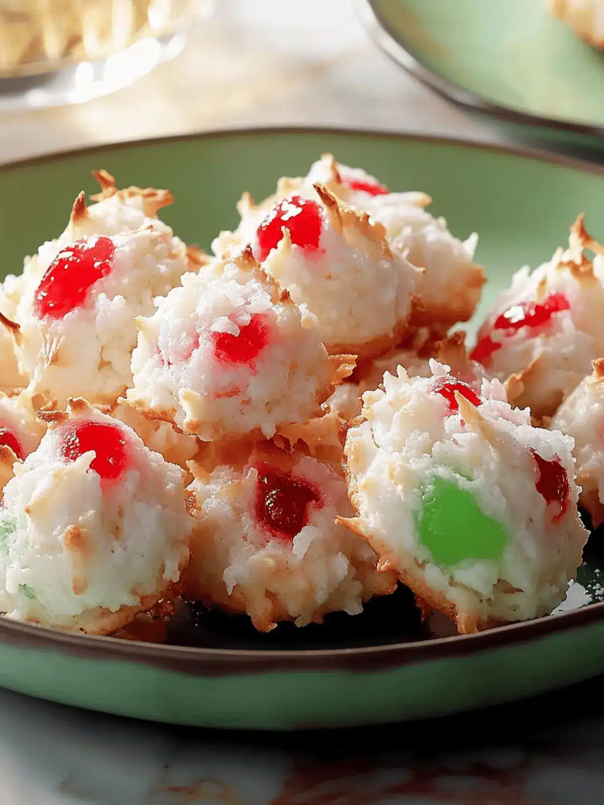 Stained Glass Cherry Macaroons: Colorful Coconut Delights 5 Stained Glass Cherry Macaroons