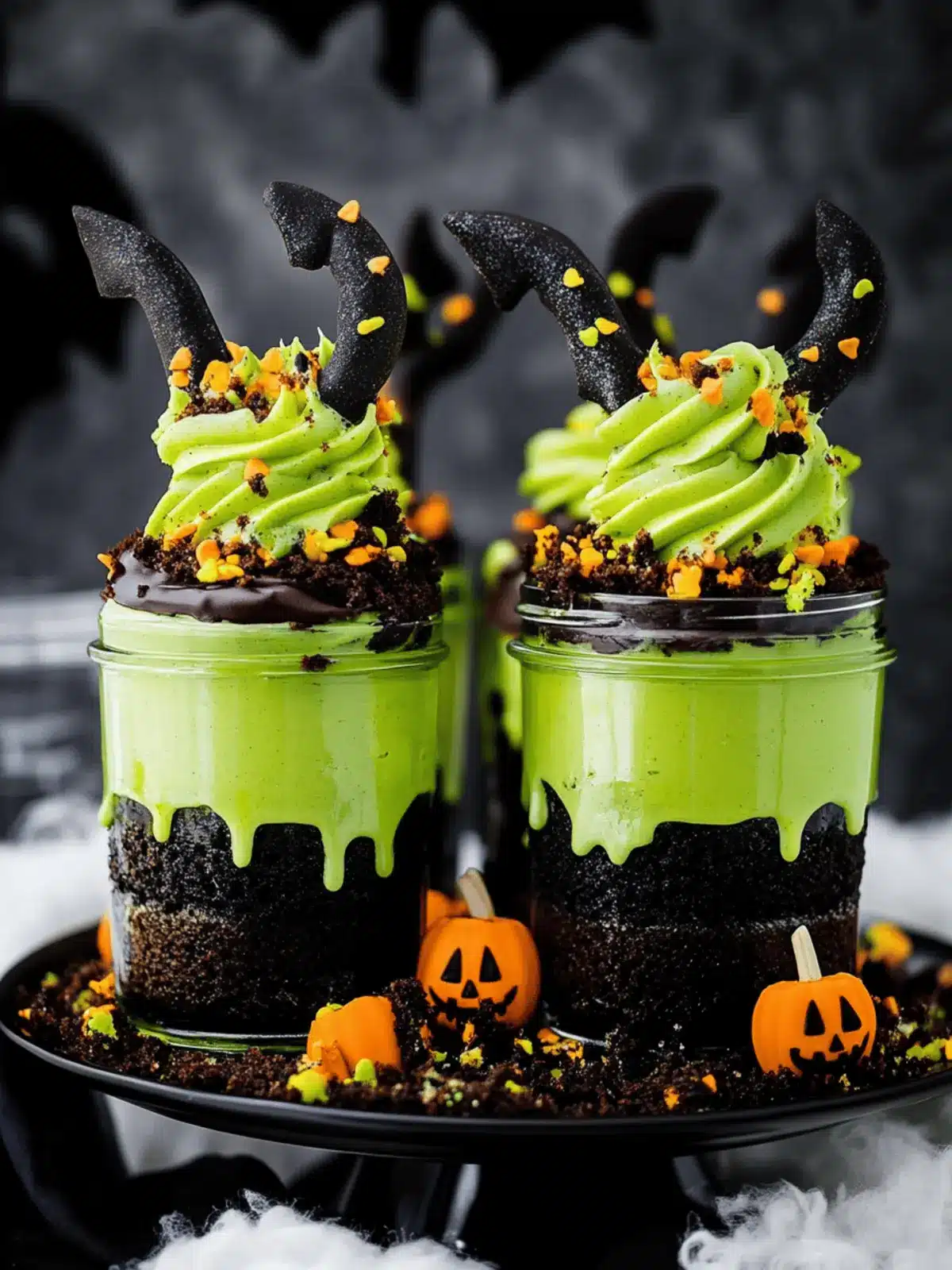 Witches Brew Halloween Cake Jars: A Spooky Sweet Treat 3 Witches Brew Halloween Cake Jars
