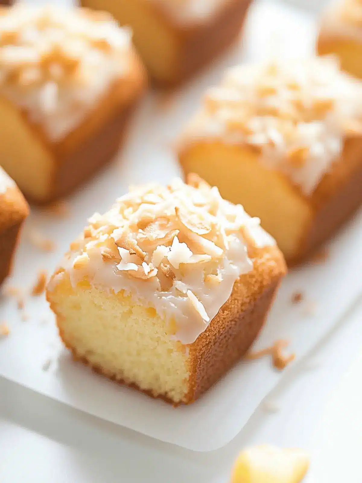 Zesty Mini Lemon Coconut Loaf Cakes for Spring Bliss 5 Mini Lemon Coconut Loaf Cakes
