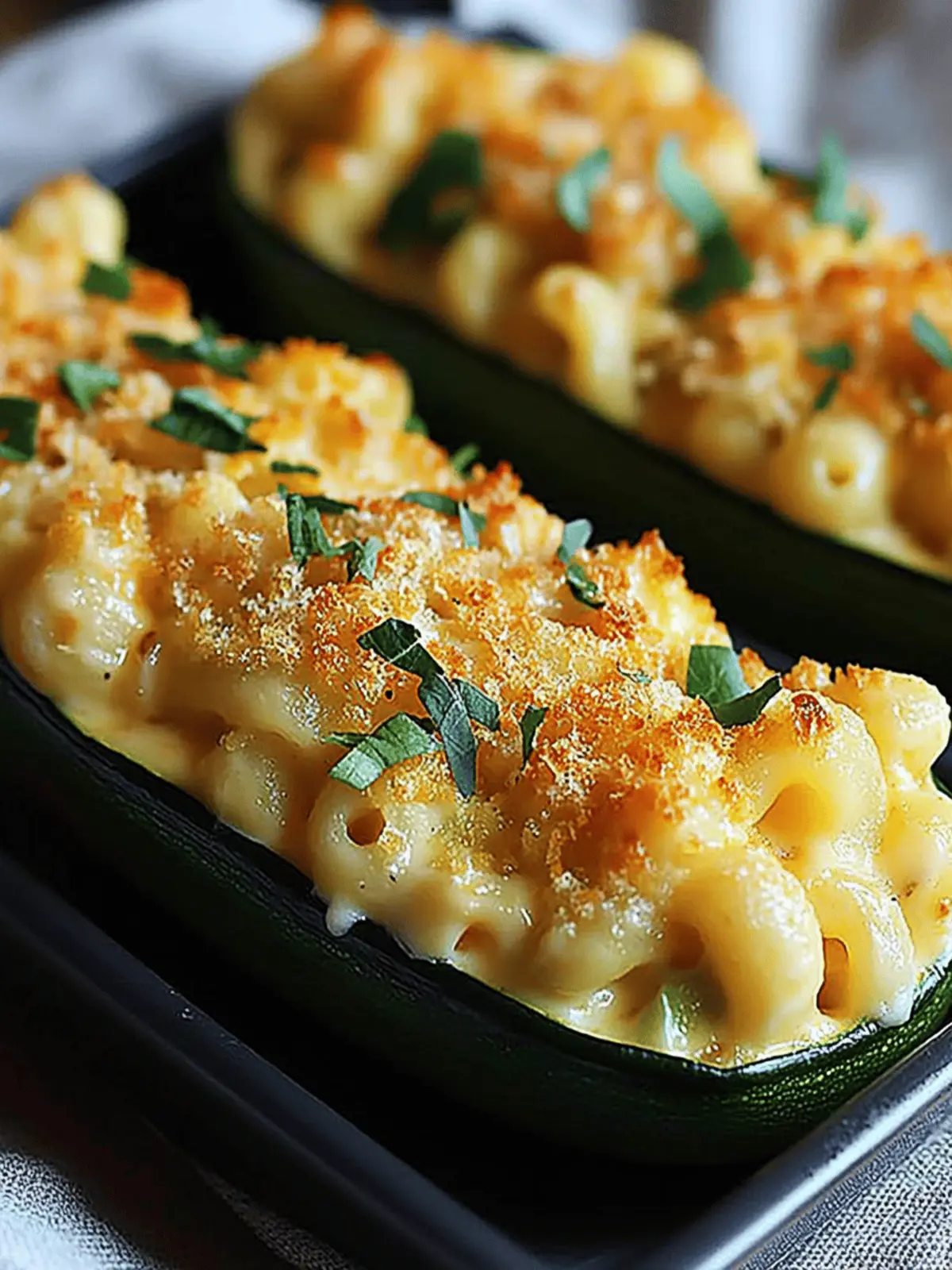 Mac & Cheese Stuffed Zucchini: Healthy Comfort You’ll Love 2 Mac & Cheese Stuffed Zucchini
