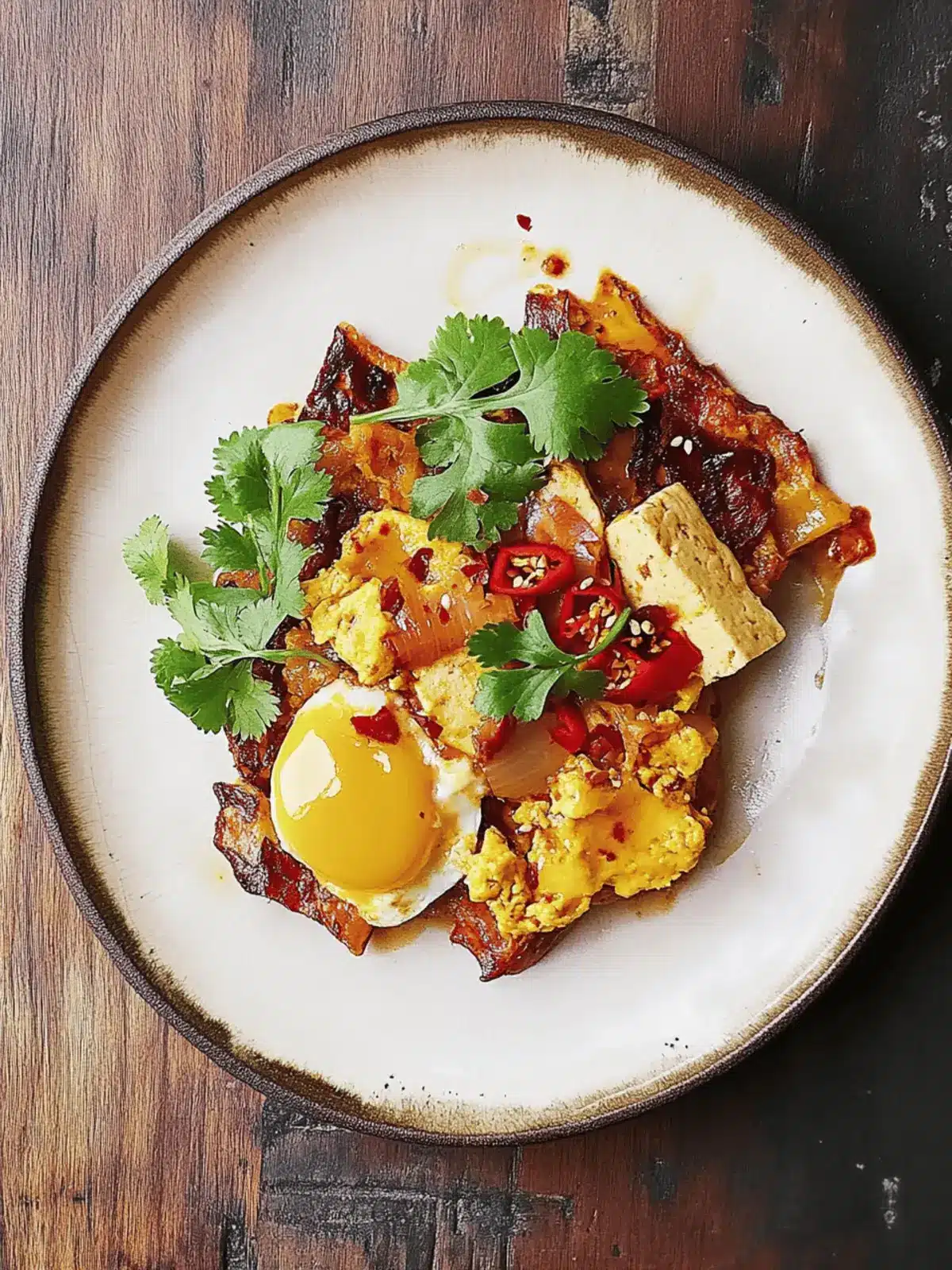 Spicy Tofu & Sweet Pepper Eggs for a Wholesome Breakfast Delight 4 Spicy tofu & sweet pepper eggs