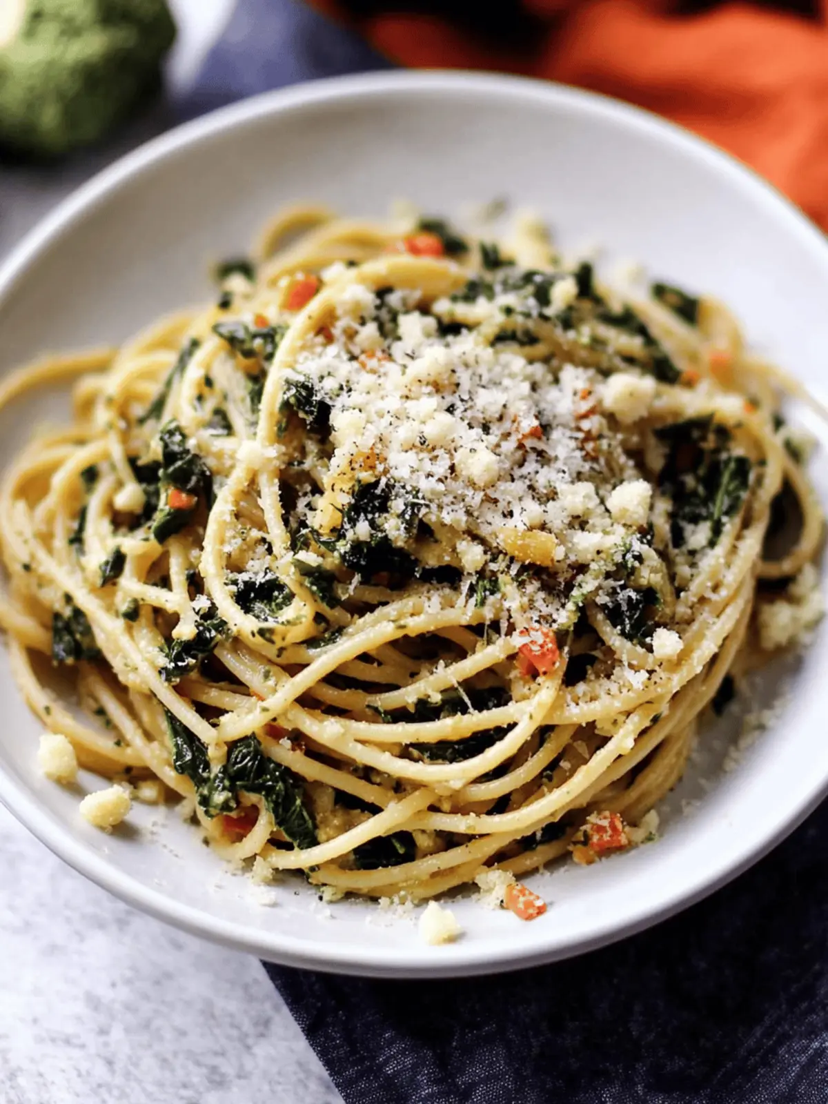Spaghetti with Cauliflower and Garlicky Swiss Chard Delight 4 Spaghetti with Cauliflower and Garlicky Swiss Chard Gremolata