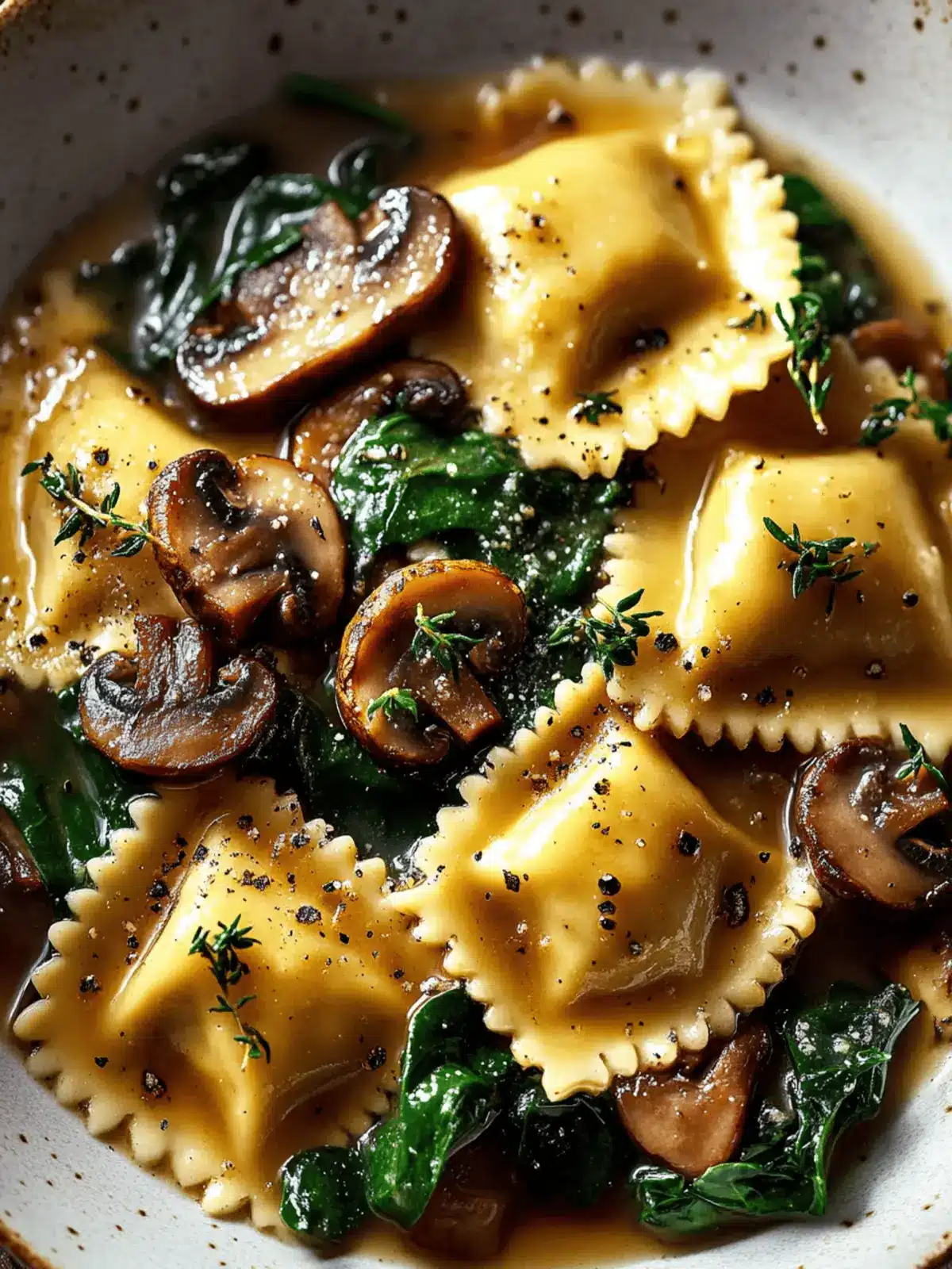 Mushroom Ravioli with Spinach: Creamy Comfort in Every Bite 3 Mushroom Ravioli with Spinach