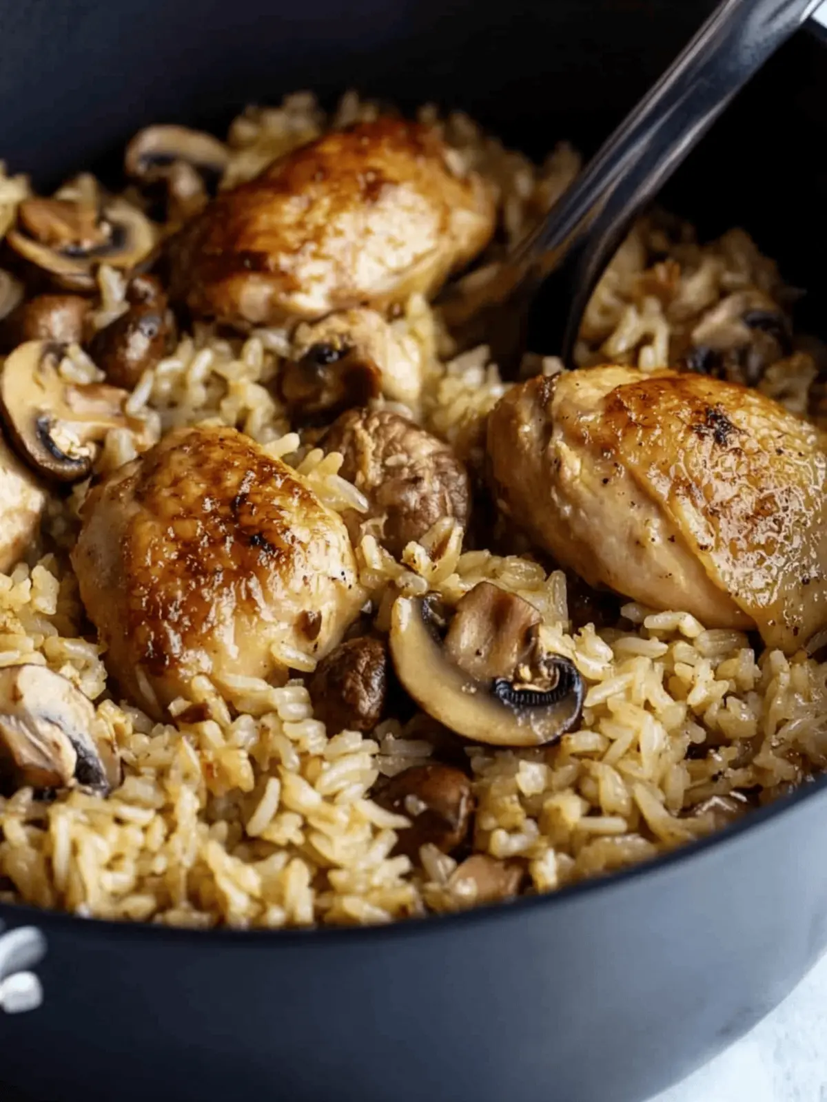 One Pot Mushroom Chicken and Rice for Cozy Nights In 4 One Pot Mushroom Chicken and Rice