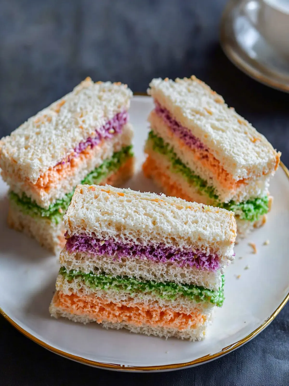 Easy Colorful Tea Sandwiches for Your Next Cozy Gathering 2 Easy Colorful Tea Sandwiches