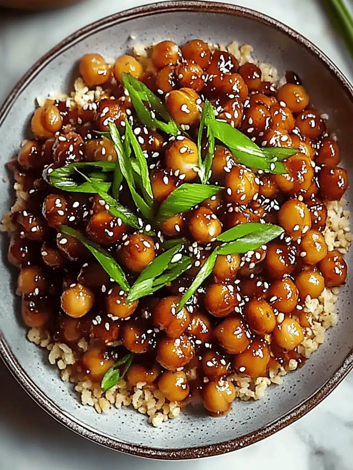 Savory Vegan Sticky Sesame Chickpeas in Under 30 Minutes 3 Vegan Sticky Sesame Chickpeas
