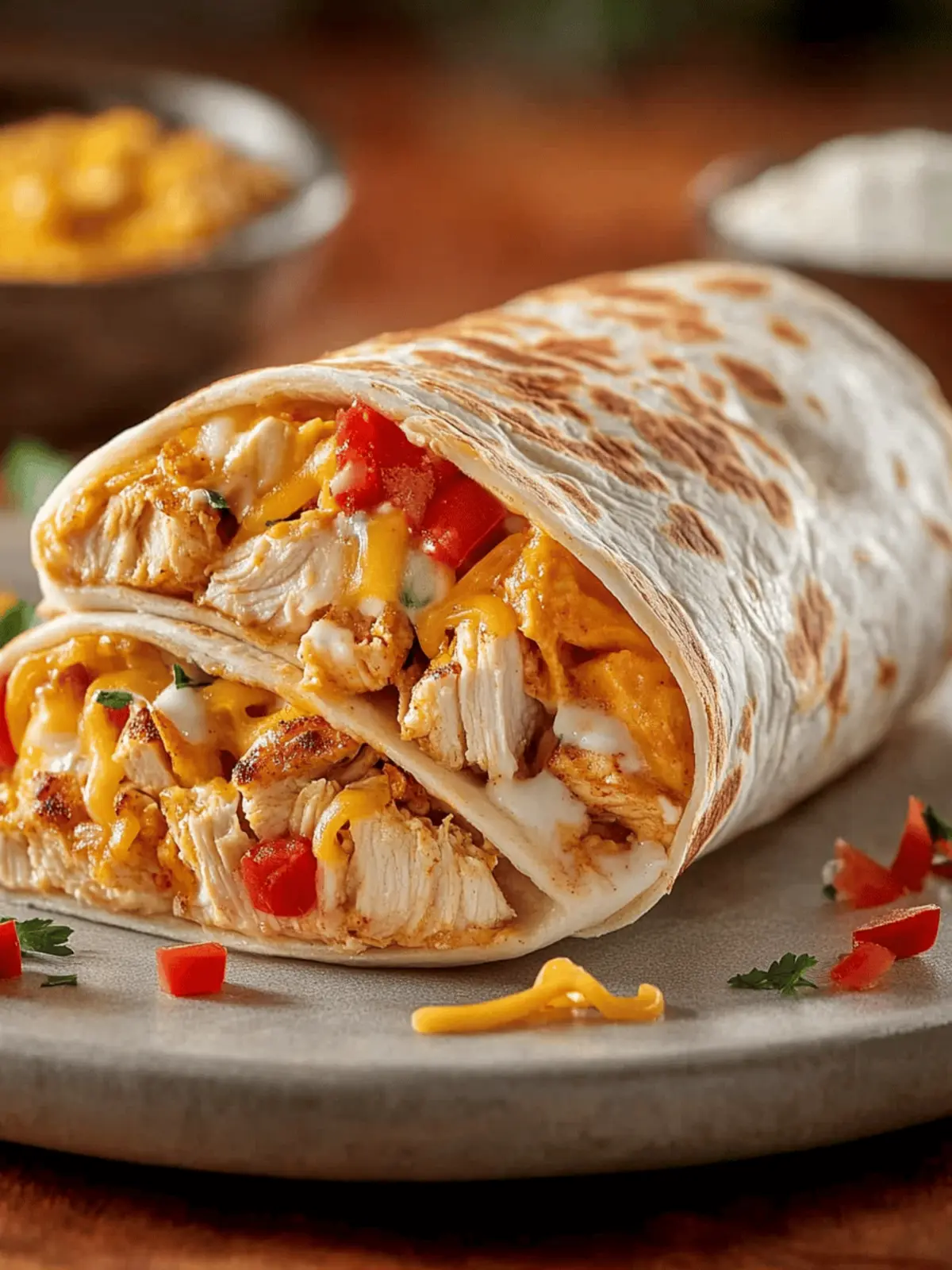 Perfectly Juicy Loaded Chicken and Cheese Burrito Bliss 5 Perfectly Juicy Loaded Chicken and Cheese Burrito