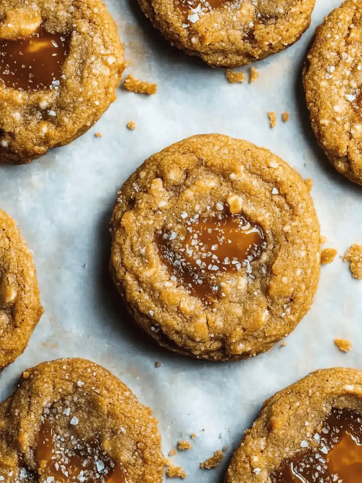 Salty Sweet Sesame Cookies with Rich Caramel Delight 4 Salted Caramel Sesame Cookies