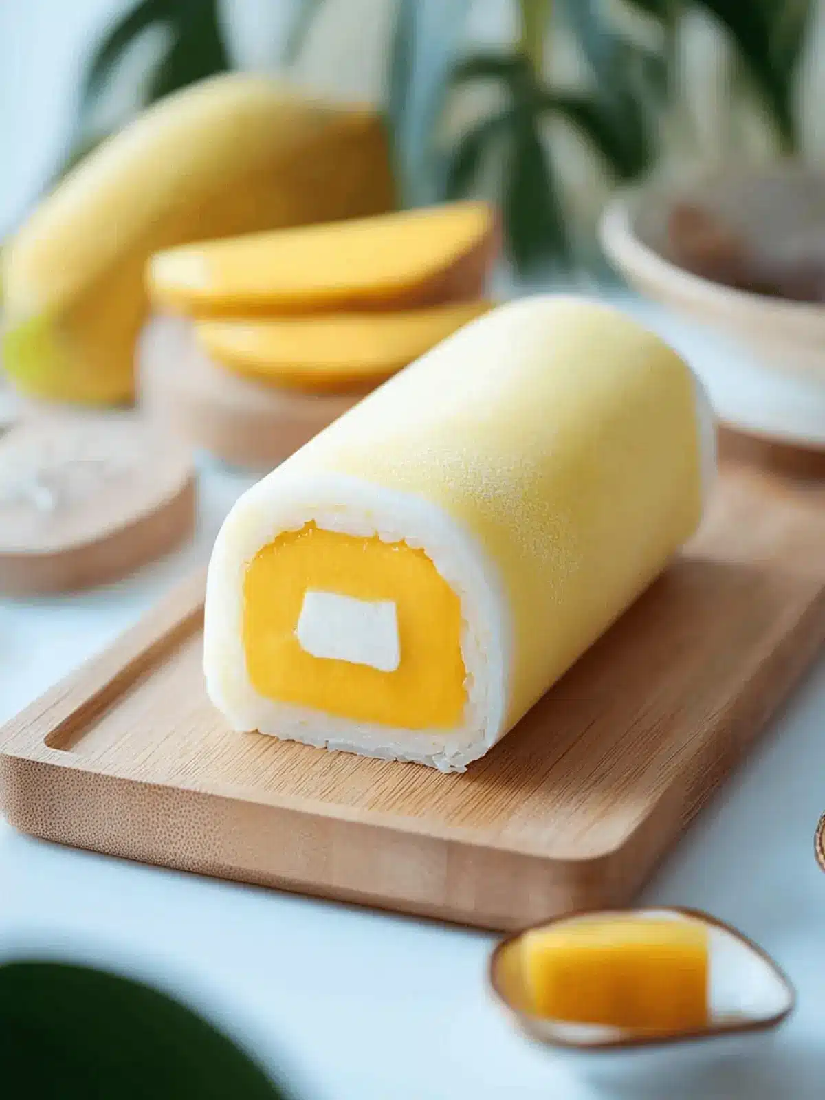 Fresh Mango Cream Roll Japanese Style: A Sweet Delight to Enjoy 2 Fresh Mango Cream Roll Japanese Style