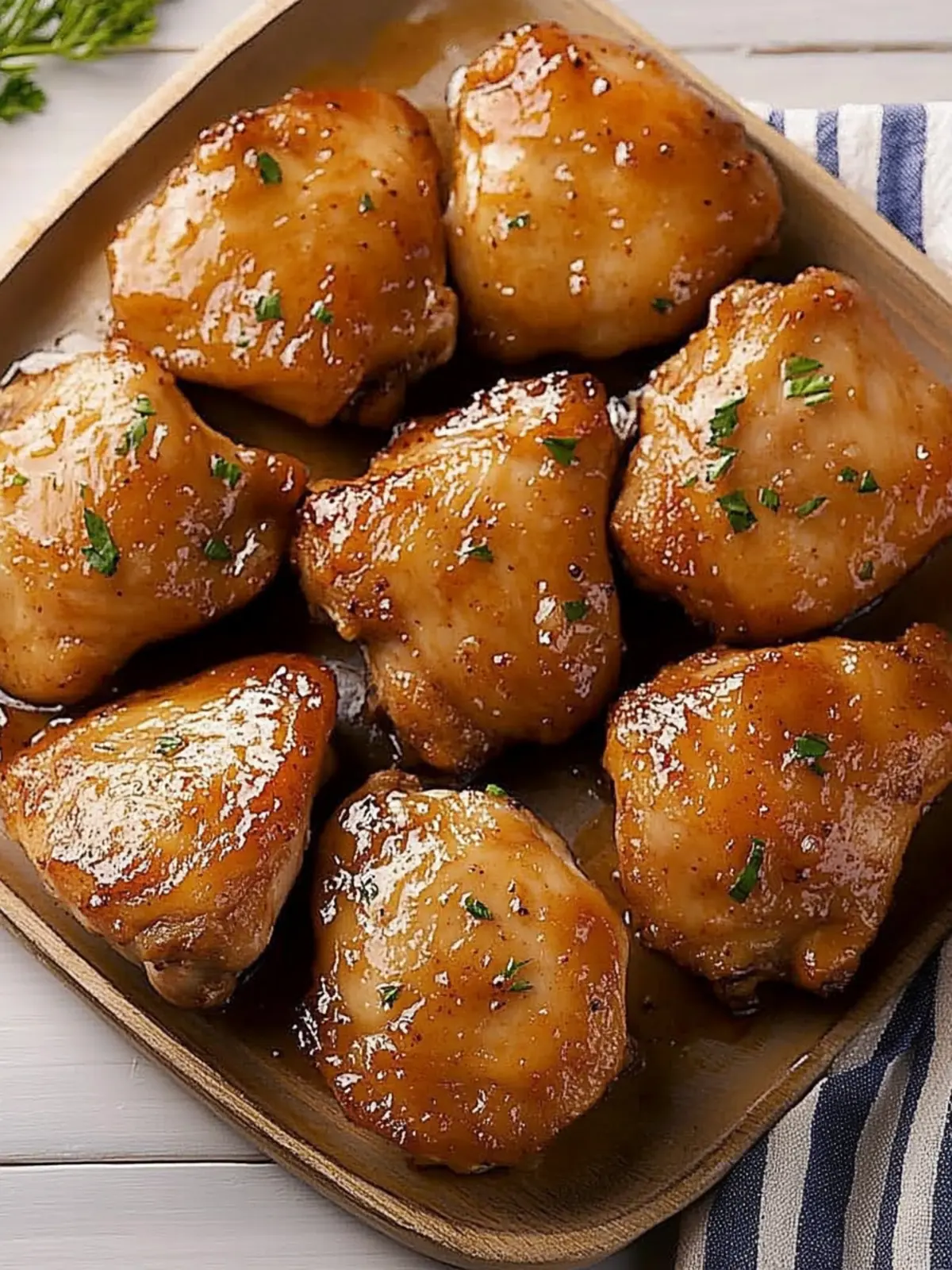 Delicious Baked Boneless Chicken Thighs in Honey Garlic Sauce 4 Baked Boneless Chicken Thighs