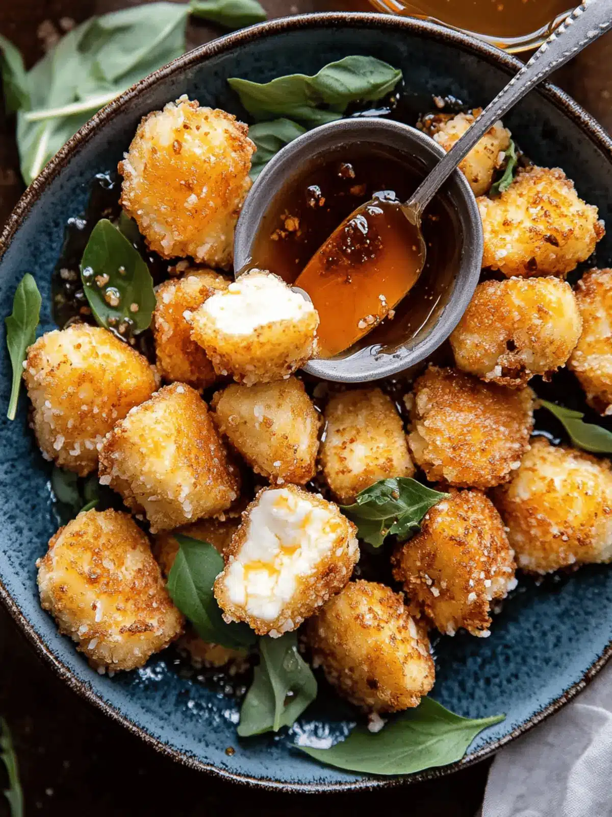 Crispy Oven Fried Halloumi Bites with Hot Honey Bliss 3 Oven Fried Halloumi Bites with Hot Honey