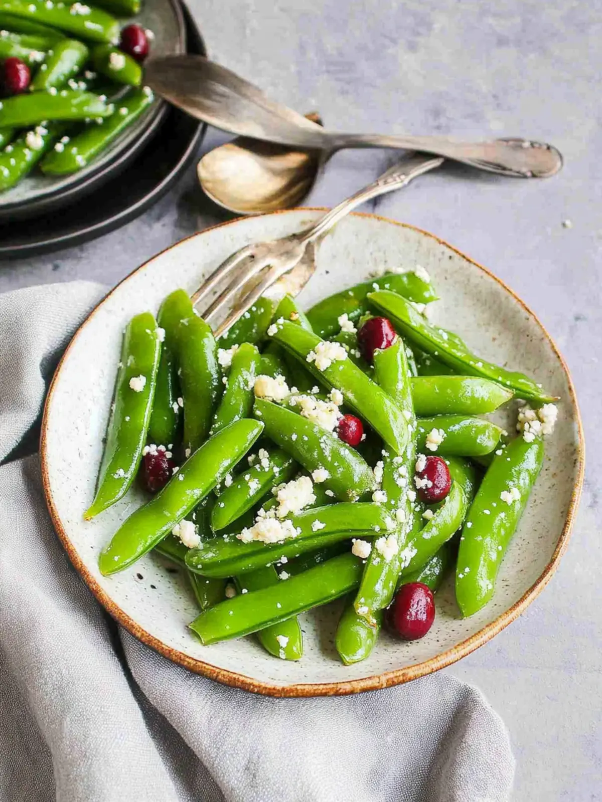 Delicious Greek Sugar Snap Peas with Feta and Olives 3 Greek Sugar Snap Peas